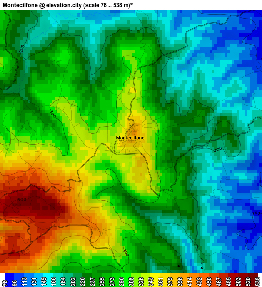 Montecilfone elevation map