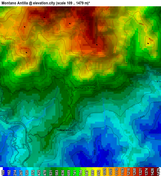 Montano Antilia elevation map