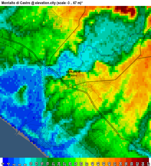 Montalto di Castro elevation map