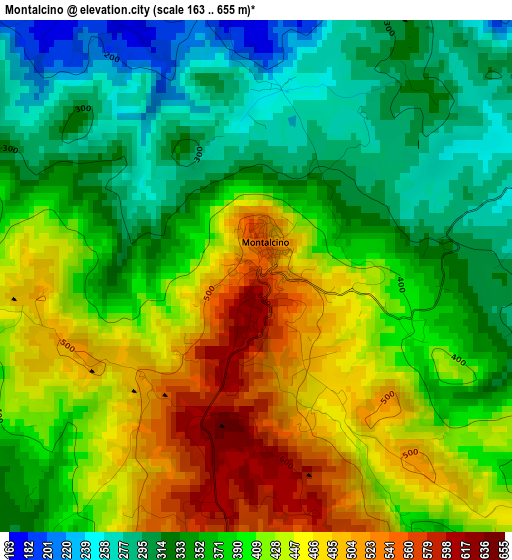 Montalcino elevation map