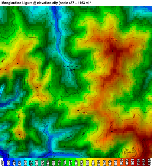 Mongiardino Ligure elevation map