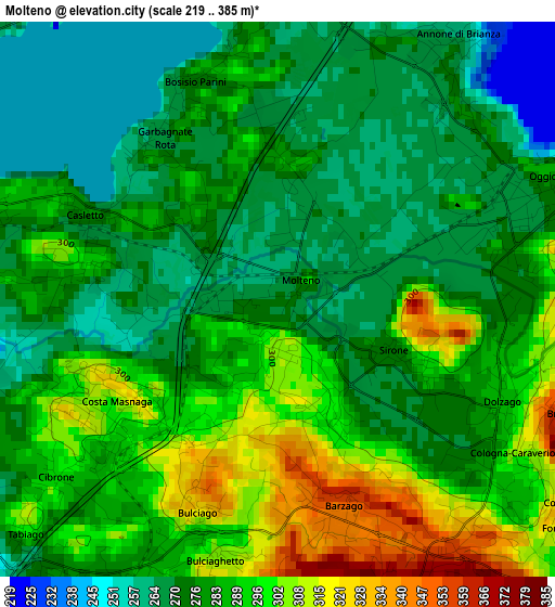 Molteno elevation map