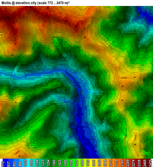 Mollia elevation map