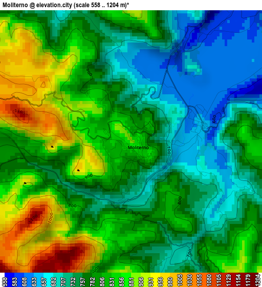 Moliterno elevation map