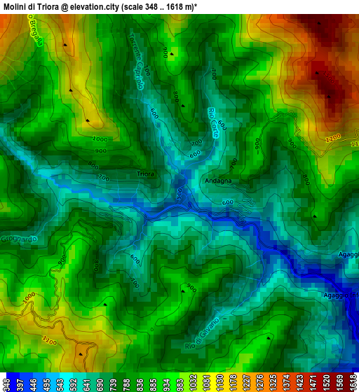 Molini di Triora elevation map