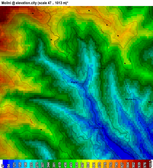 Molini elevation map