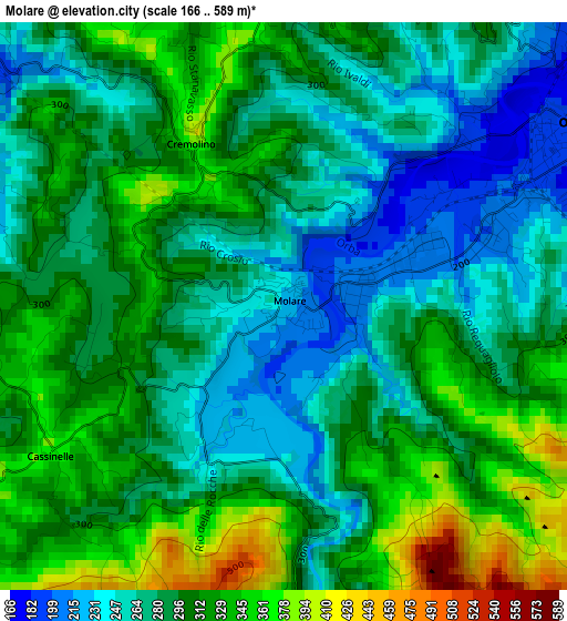 Molare elevation map