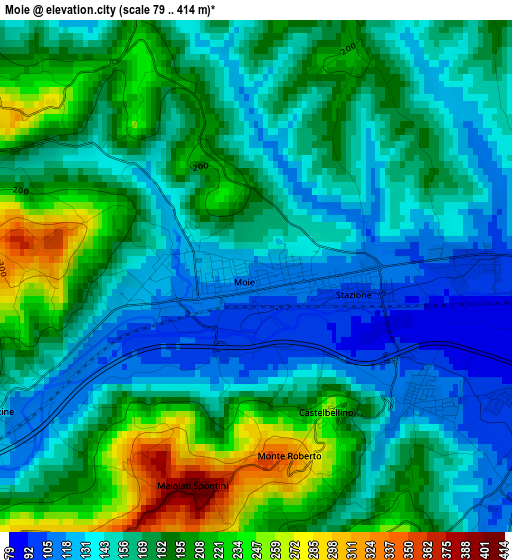 Moie elevation map