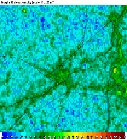 Moglia elevation map