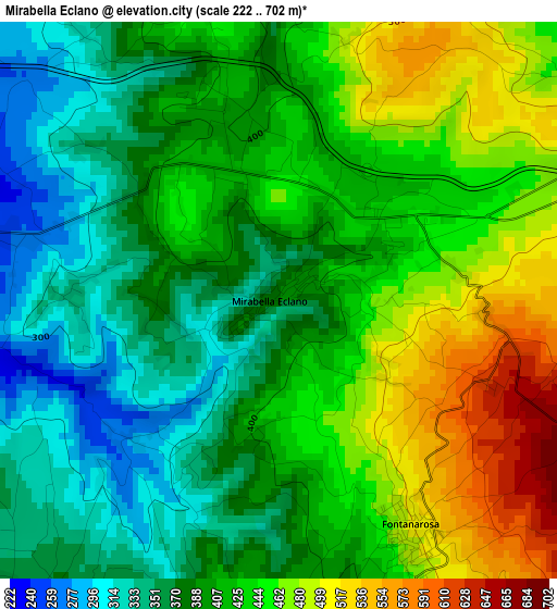 Mirabella Eclano elevation map