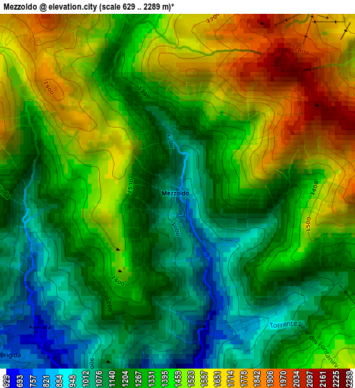 Mezzoldo elevation map