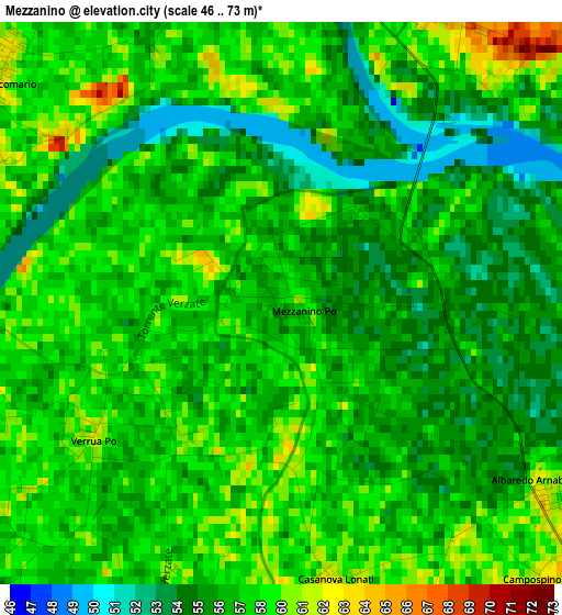 Mezzanino elevation map