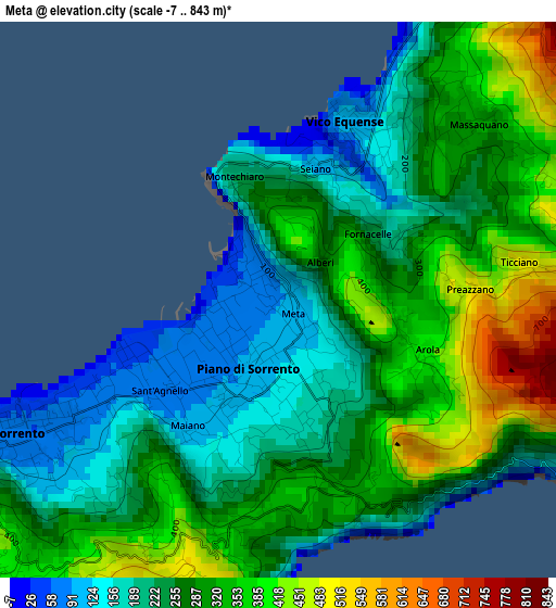 Meta elevation map