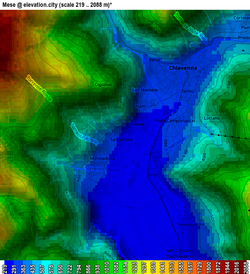 Mese elevation map