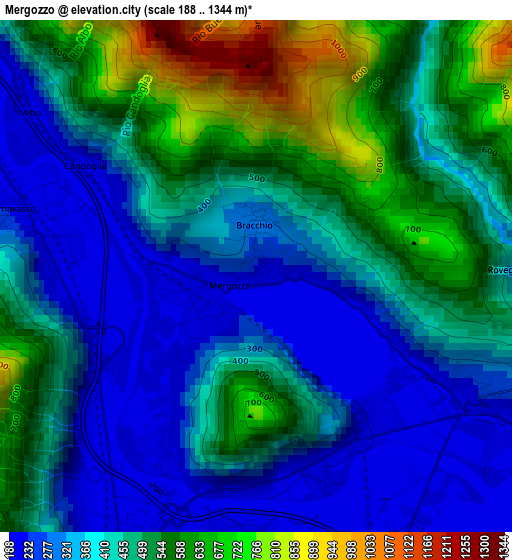 Mergozzo elevation map