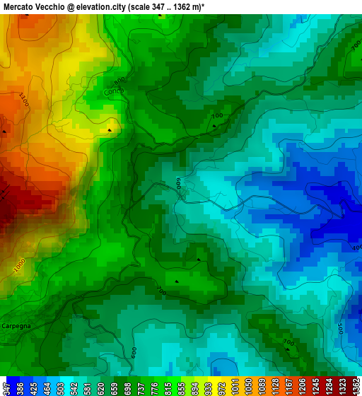 Mercato Vecchio elevation map