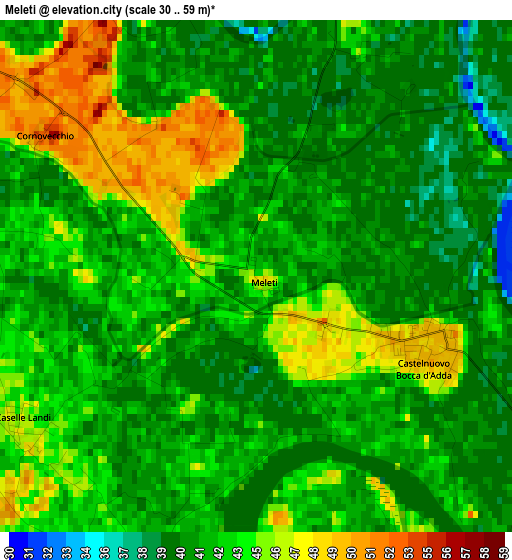 Meleti elevation map