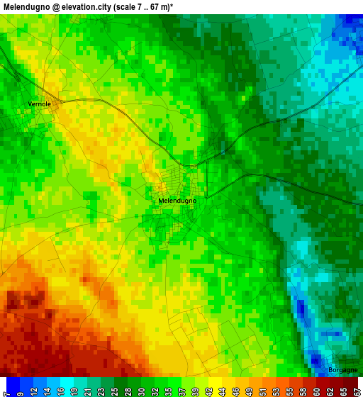 Melendugno elevation map