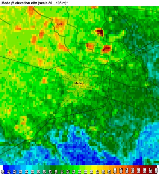 Mede elevation map