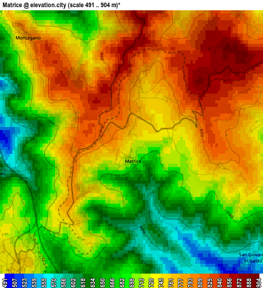 Matrice elevation map