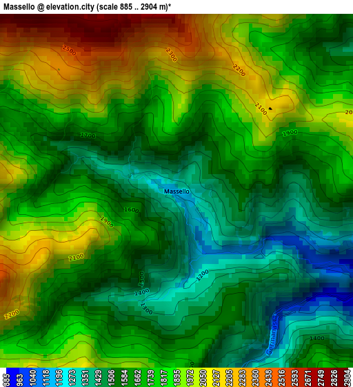 Massello elevation map