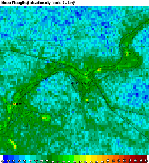 Massa Fiscaglia elevation map