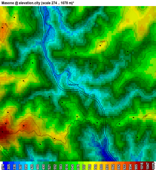 Masone elevation map