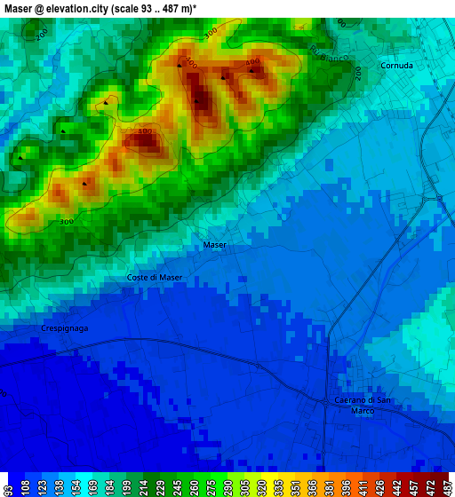 Maser elevation map