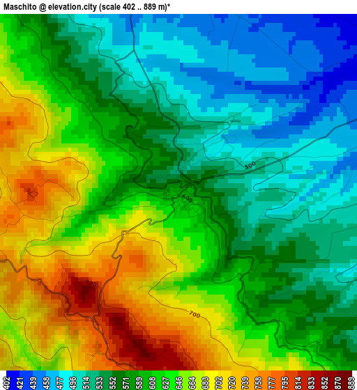 Maschito elevation map