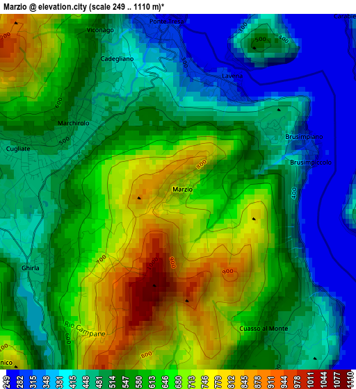 Marzio elevation map