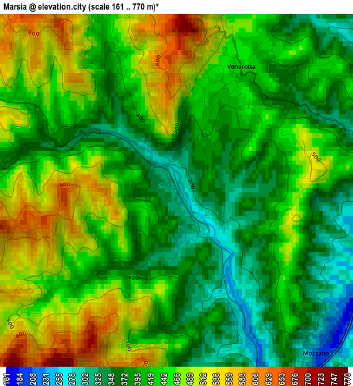 Marsia elevation map