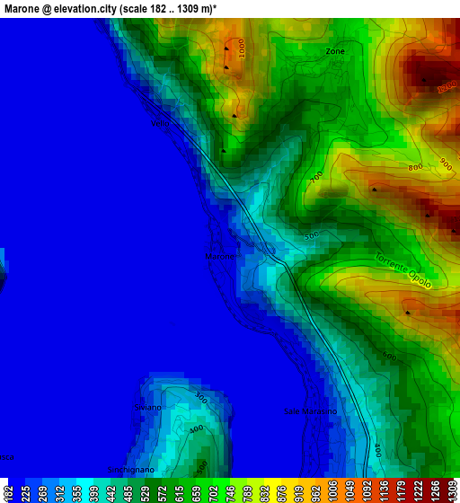 Marone elevation map