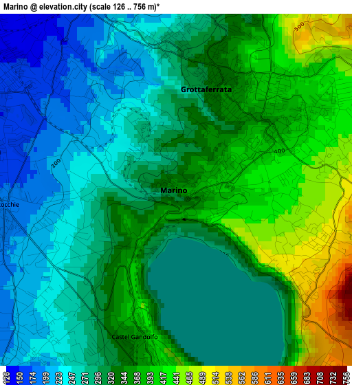 Marino elevation map