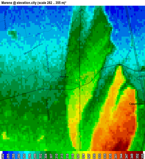 Marene elevation map