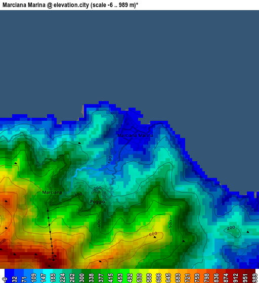 Marciana Marina elevation map