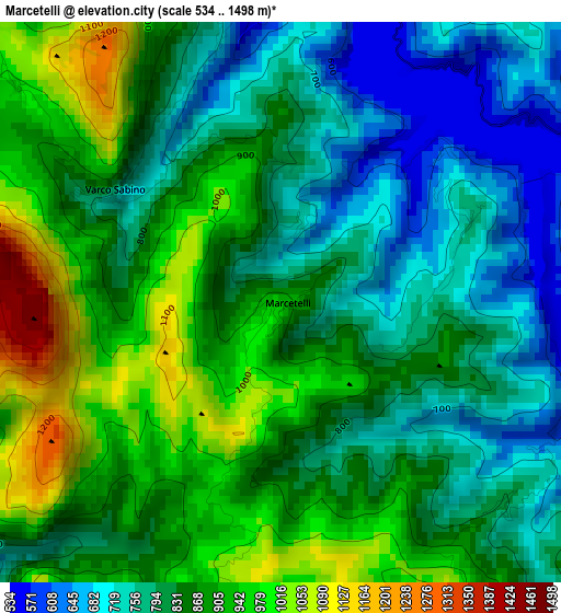 Marcetelli elevation map