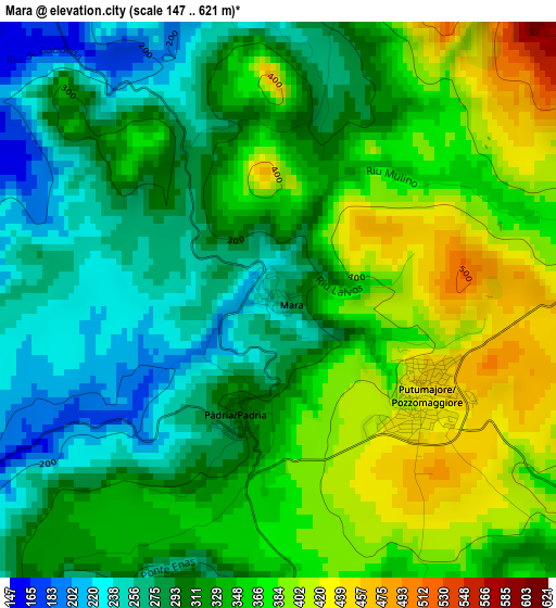 Mara elevation map