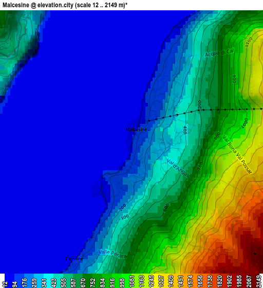 Malcesine elevation map