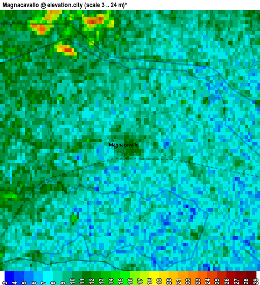 Magnacavallo elevation map