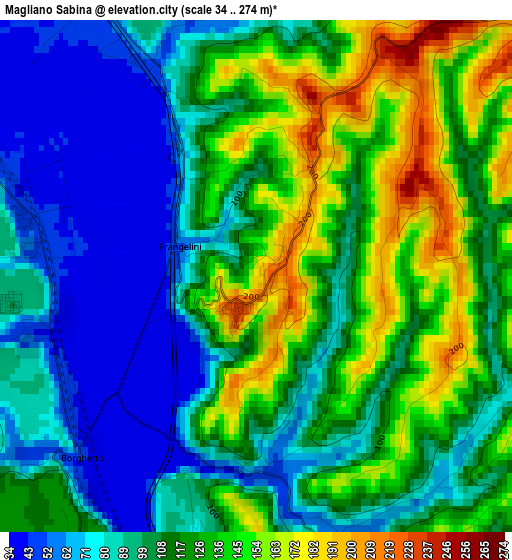 Magliano Sabina elevation map