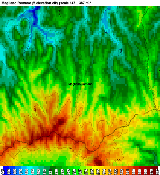 Magliano Romano elevation map