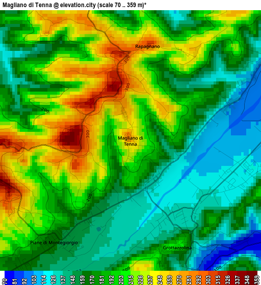 Magliano di Tenna elevation map