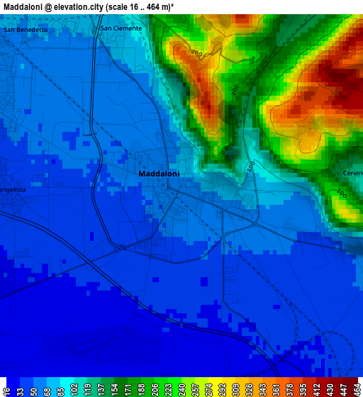 Maddaloni elevation map