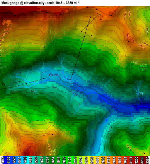 Macugnaga elevation map