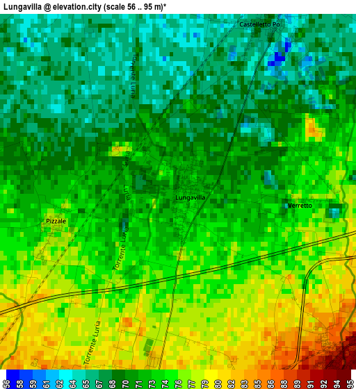 Lungavilla elevation map