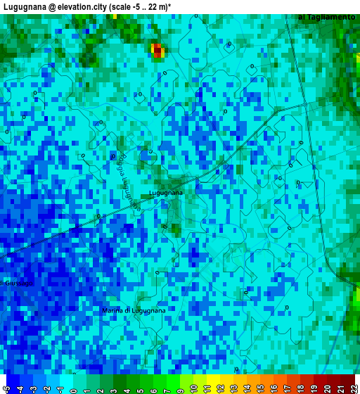 Lugugnana elevation map