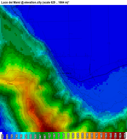 Luco dei Marsi elevation map