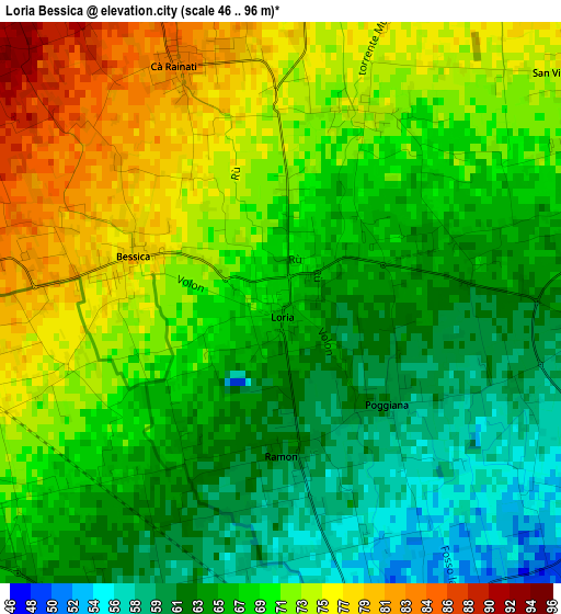 Loria Bessica elevation map