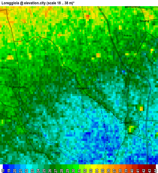 Loreggiola elevation map