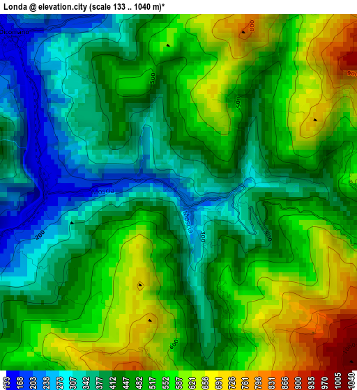 Londa elevation map